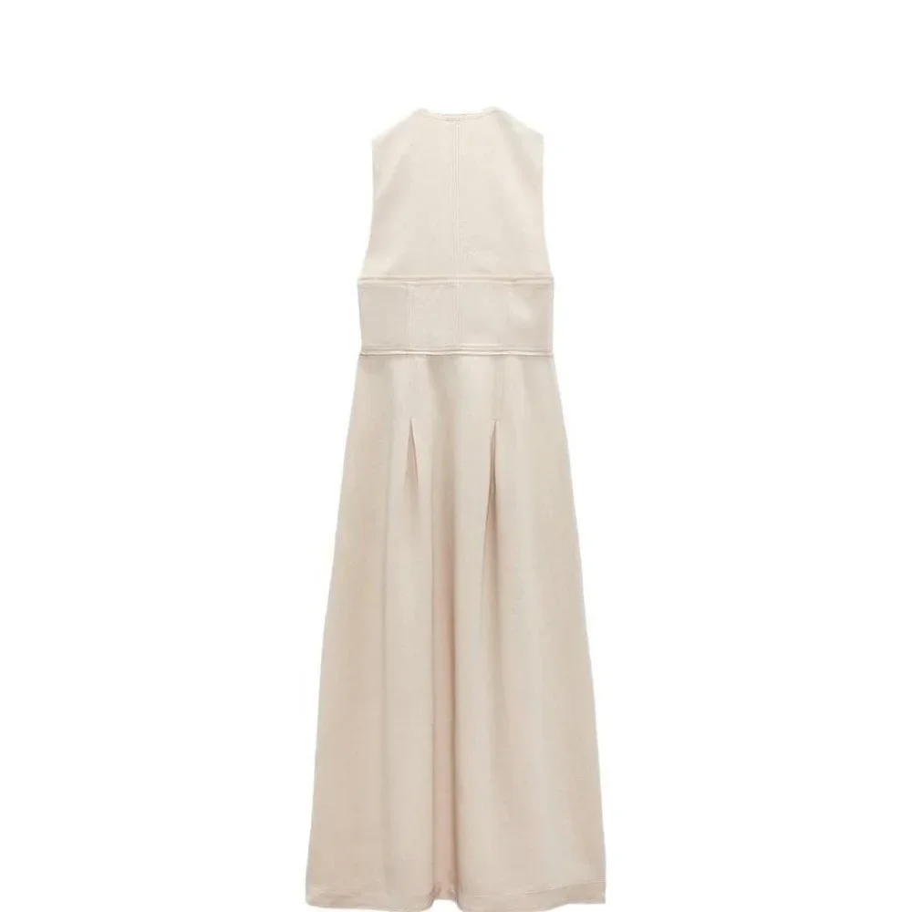 ZARA DRESS WITH ZIPPER - LIMITED EDITION BEIGE SIZE S | 2902/586